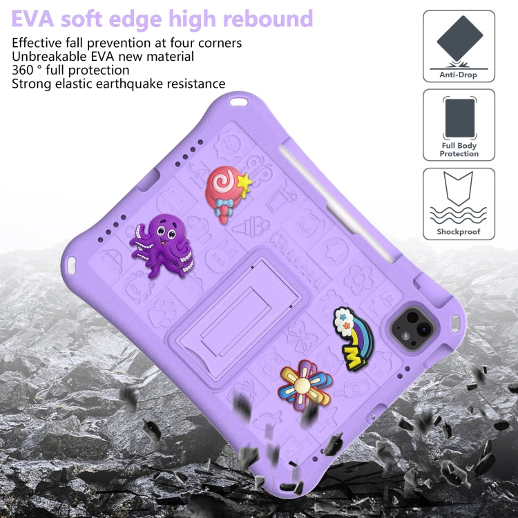 For iPad Air 11 2025 / 2024 Hi Baby EVA Full Body Tablet Case with Strap(Light Purple) - iPad Air 11 2025 / 2024 Cases by PMC Jewellery | Online Shopping South Africa | PMC Jewellery | Buy Now Pay Later Mobicred