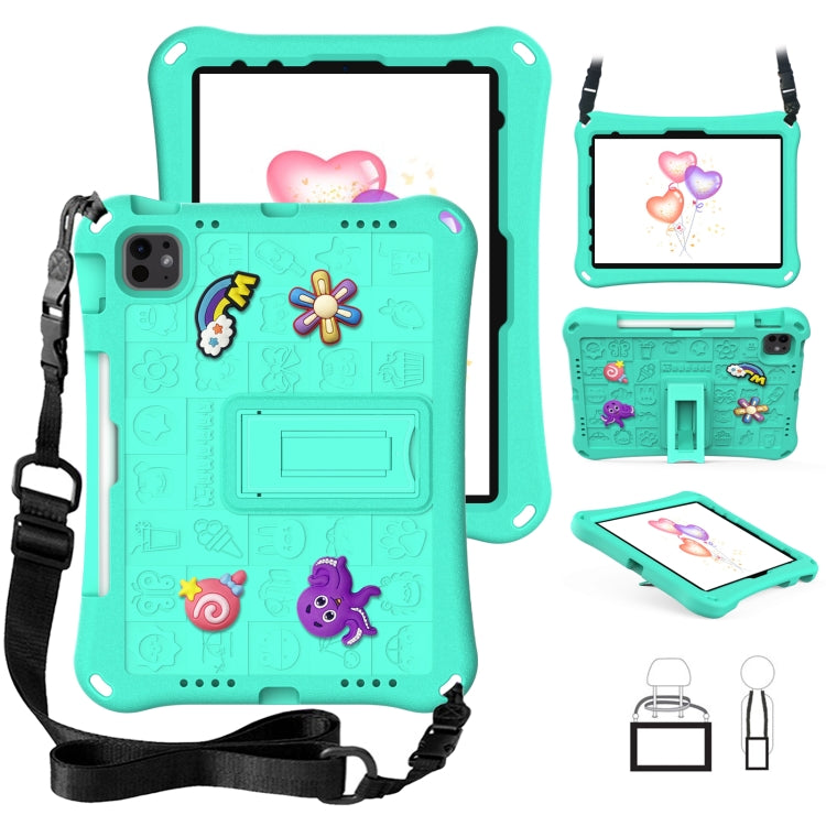 For iPad Air 11 2024 Hi Baby EVA Full Body Tablet Case with Strap(Mint Green) - iPad Air 11 2024 Cases by PMC Jewellery | Online Shopping South Africa | PMC Jewellery | Buy Now Pay Later Mobicred