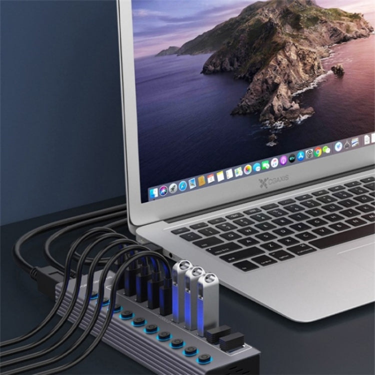 U310 10-in-1 USB 3.0 Extension HUB USB Power Charging Station with Individual Switch - USB 3.0 HUB by PMC Jewellery | Online Shopping South Africa | PMC Jewellery | Buy Now Pay Later Mobicred