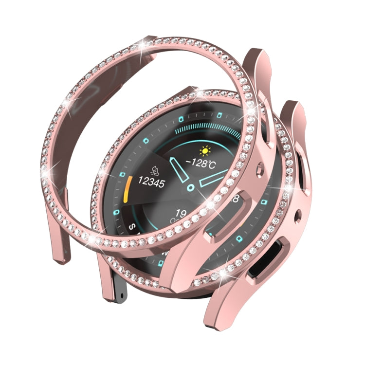 For Samsung Galaxy Watch 7 40mm Single Diamond Hollow PC Watch Protective Case(Gold) - Watch Cases by PMC TechLife | Online Shopping South Africa | PMC TechLife | Buy Now Pay Later Mobicred