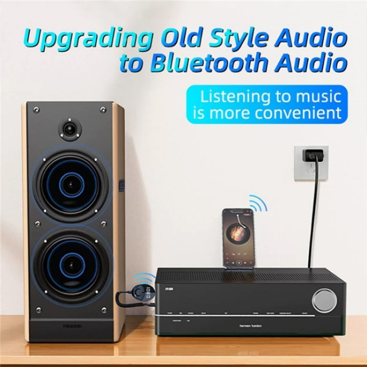 W8 With Telescopic Cable Car Audio Adapter Bluetooth Receiver FM Transmitter - Bluetooth Car Kits by PMC TechLife | Online Shopping South Africa | PMC TechLife | Buy Now Pay Later Mobicred