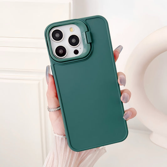 For iPhone 16 Pro Max Lens Frame Holder Shockproof Phone Case(Green) - iPhone 16 Pro Max Cases by PMC Jewellery | Online Shopping South Africa | PMC Jewellery | Buy Now Pay Later Mobicred