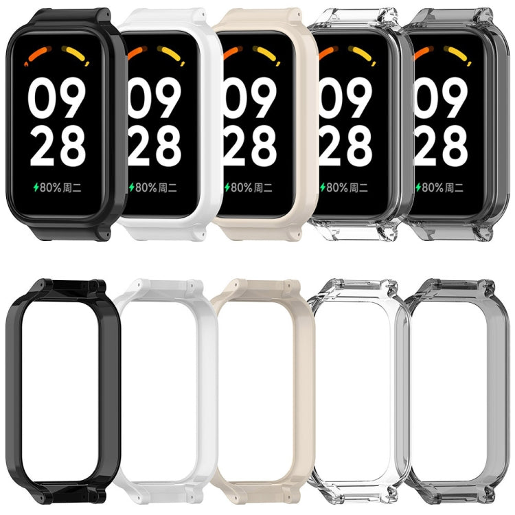 For Xiaomi Smart Band 8 Active Half Pack PC Watch Protective Case(Transparent White) - Watch Cases by PMC TechLife | Online Shopping South Africa | PMC TechLife | Buy Now Pay Later Mobicred