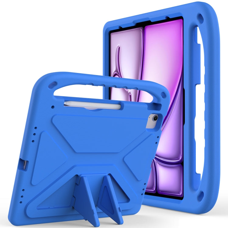 For iPad Pro 13 2024 Handle EVA Shockproof Tablet Case with Holder(Blue) - iPad Pro 13 2024 Cases by PMC Jewellery | Online Shopping South Africa | PMC Jewellery | Buy Now Pay Later Mobicred