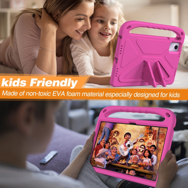 For iPad Pro 13 2024 Handle EVA Shockproof Tablet Case with Holder(RoseRed) - iPad Pro 13 2024 Cases by PMC TechLife | Online Shopping South Africa | PMC TechLife | Buy Now Pay Later Mobicred