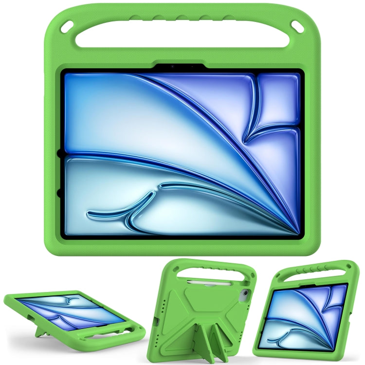 For iPad Air 11 2025 / 2024 / Pro 11 2024 Handle EVA Shockproof Tablet Case with Holder(Green) - iPad Air 11 2025 / 2024 Cases by PMC TechLife | Online Shopping South Africa | PMC TechLife | Buy Now Pay Later Mobicred