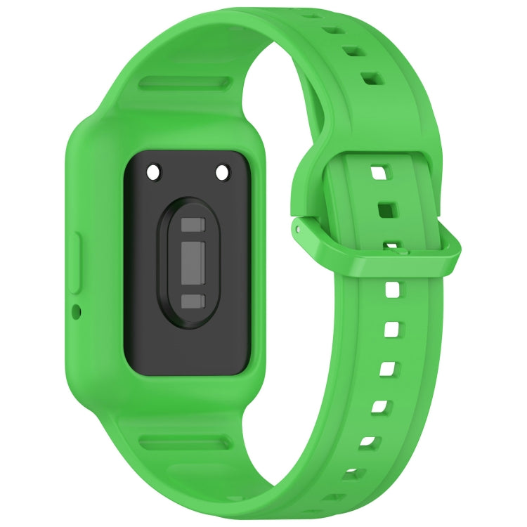 For Samsung Galaxy Fit3 Two Color Frame Integrated Silicone Watch Band(Fluorescent Green) - Watch Bands by PMc TechLife | Online Shopping South Africa | PMc TechLife | Buy Now Pay Later Mobicred