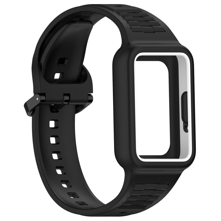 For Samsung Galaxy Fit3 Two Color Frame Integrated Silicone Watch Band(Black) - free shipping - PMc TechLife - Order now!