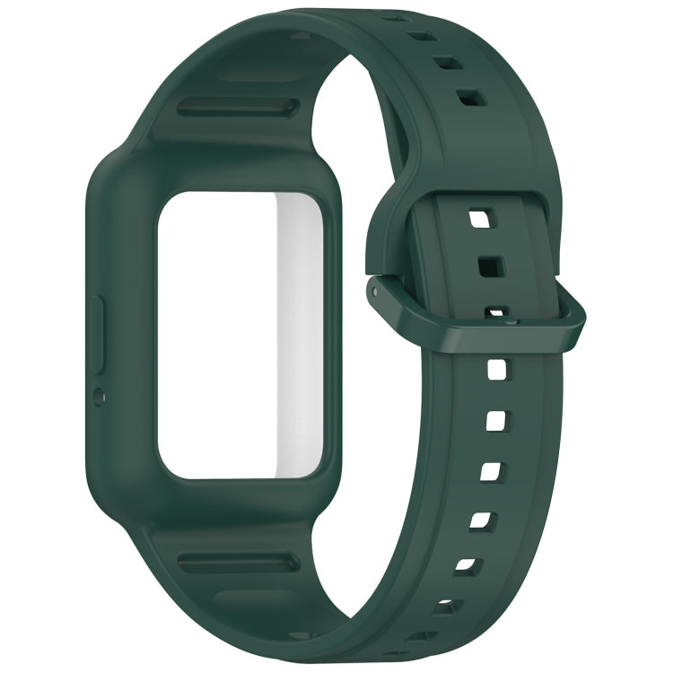 For Samsung Galaxy Fit3 Two Color Frame Integrated Silicone Watch Band(Dark Green) - free shipping - PMc TechLife - Order now!