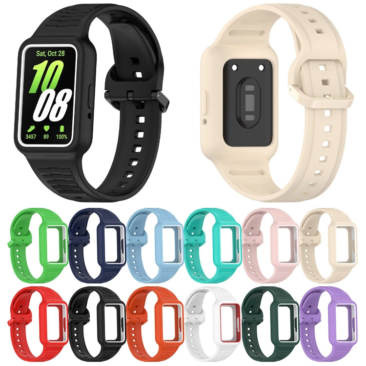For Samsung Galaxy Fit3 Two Color Frame Integrated Silicone Watch Band(Fluorescent Green) - Watch Bands by PMc TechLife | Online Shopping South Africa | PMc TechLife | Buy Now Pay Later Mobicred