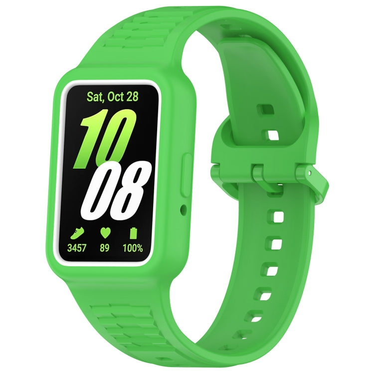 For  Huawei Band 8 NFC Two Color Frame Integrated Silicone Watch Band(Fluorescent Green) - free shipping - PMc TechLife - Order now!