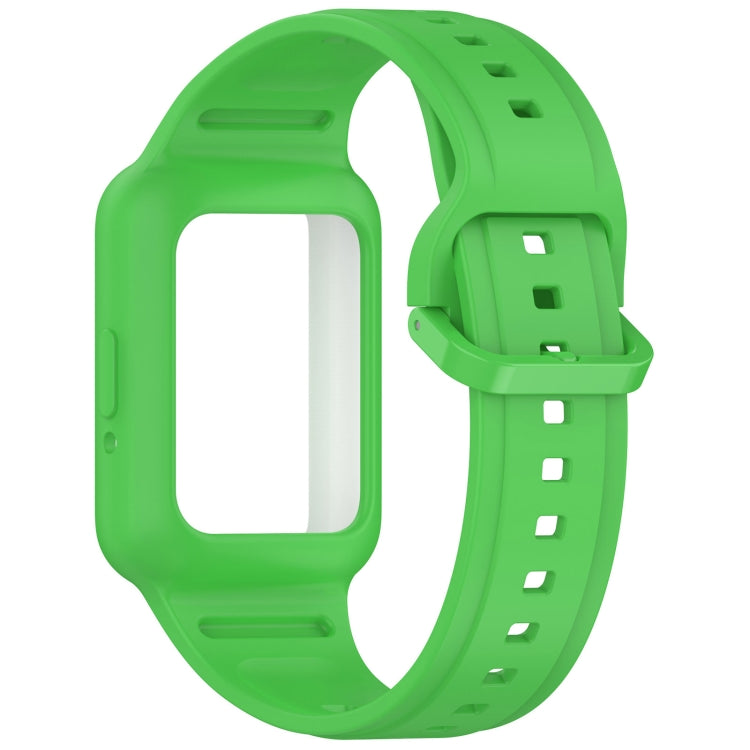 For  Huawei Band 8 NFC Two Color Frame Integrated Silicone Watch Band(Fluorescent Green) - free shipping - PMc TechLife - Order now!
