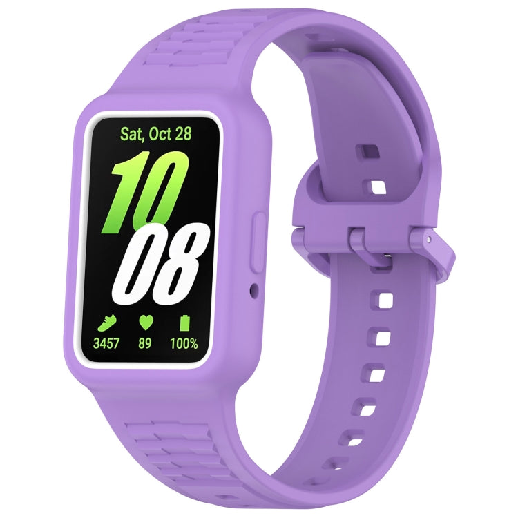 For  Huawei Band 8 NFC Two Color Frame Integrated Silicone Watch Band(Purple) - free shipping - PMc TechLife - Order now!