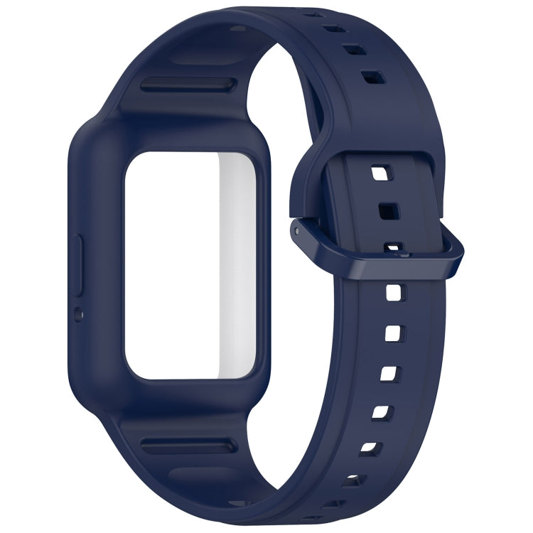 For  Huawei Band 8 Two Color Frame Integrated Silicone Watch Band(Midnight Blue) - free shipping - PMc TechLife - Order now!