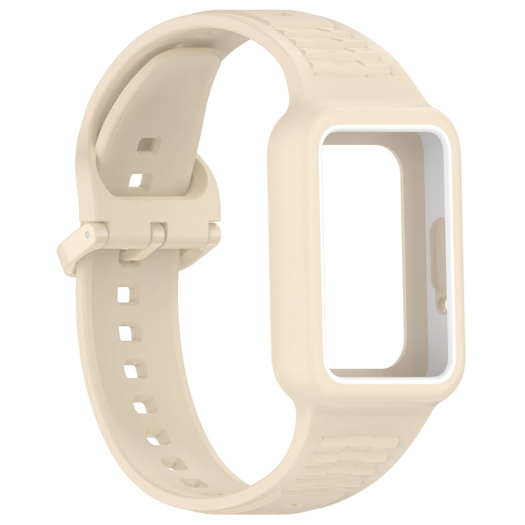For  Huawei Band 8 Two Color Frame Integrated Silicone Watch Band(Dream White) - free shipping - PMc TechLife - Order now!