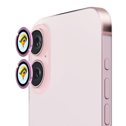 For iPhone 16 / 16 Plus ENKAY Hat-Prince AR 9H Rear Lens Aluminium Alloy Tempered Glass Film(Pink) - iPhone 16 Tempered Glass by ENKAY | Online Shopping South Africa | PMC Jewellery | Buy Now Pay Later Mobicred