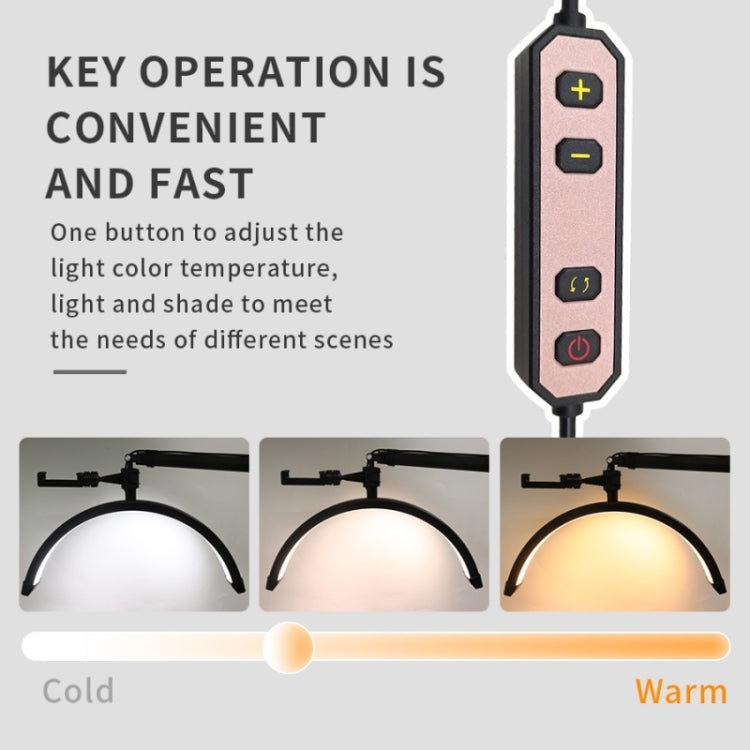 HD-M3X Pro 16 inch Adjustable Brightness Beauty Light Half Moon Light Eyelash Tech Lamp, Plug:UK Plug(White) - Selfie Light by PMC TechLife | Online Shopping South Africa | PMC TechLife | Buy Now Pay Later Mobicred