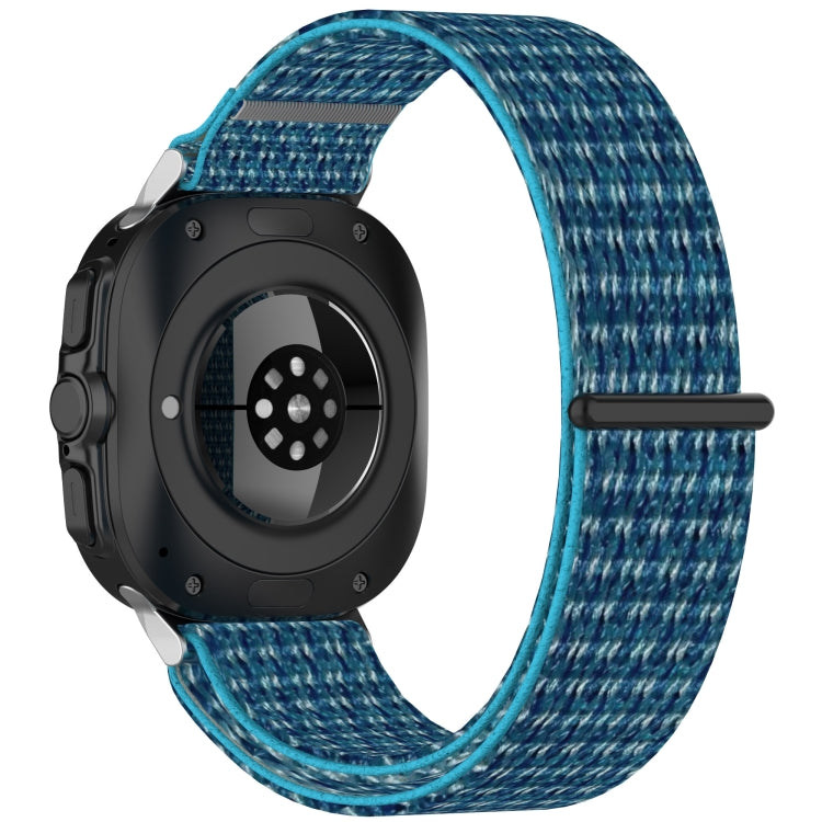 For Samsung Galaxy Watch Ultra 47mm Loop Nylon Hook and Loop Fastener Watch Band(Sea Blue) - Watch Bands by PMC Jewellery | Online Shopping South Africa | PMC Jewellery | Buy Now Pay Later Mobicred