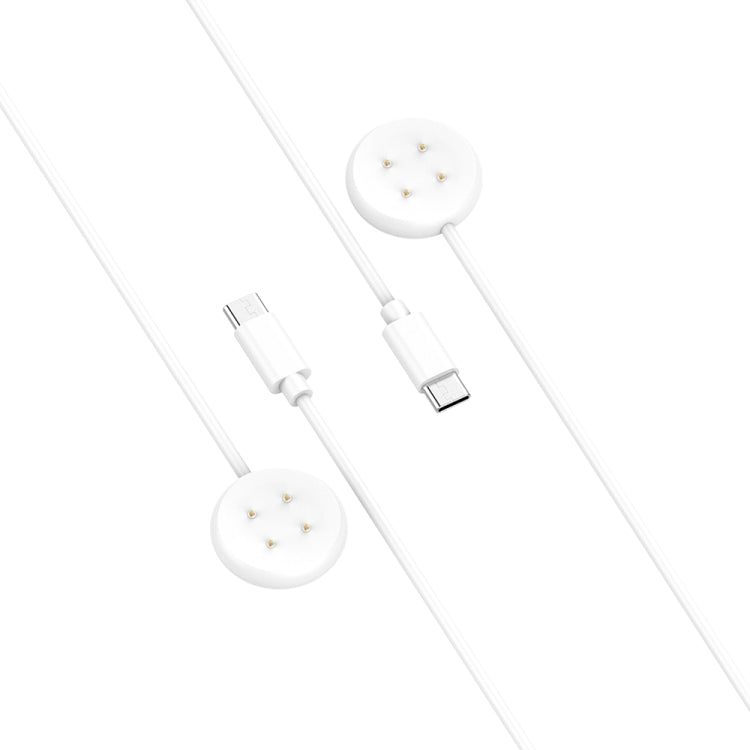 For Fitbit Ace LTE USB-C / Type-C Interface Smart Watch Magnetic Charging Cable(White) - Charger by PMC Jewellery | Online Shopping South Africa | PMC Jewellery | Buy Now Pay Later Mobicred