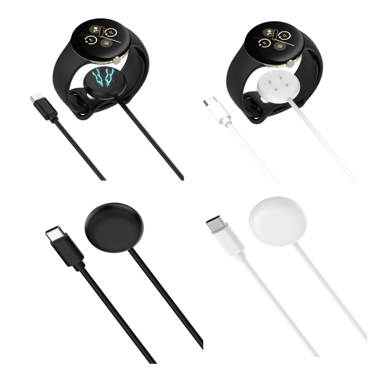For Fitbit Ace LTE USB-C / Type-C Interface Smart Watch Magnetic Charging Cable(White) - Charger by PMC TechLife | Online Shopping South Africa | PMC TechLife | Buy Now Pay Later Mobicred