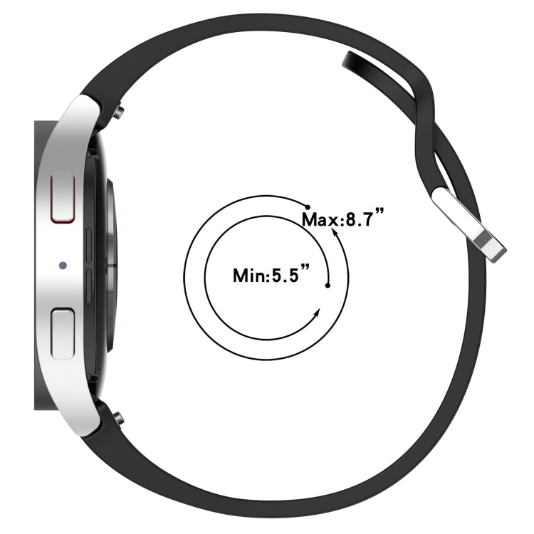 For Samsung Galaxy Watch7 40 / 44mm Solid Color Silver Buckle Quick Release Silicone Watch Band(Dark Green) - free shipping - PMC TechLife - Order now!