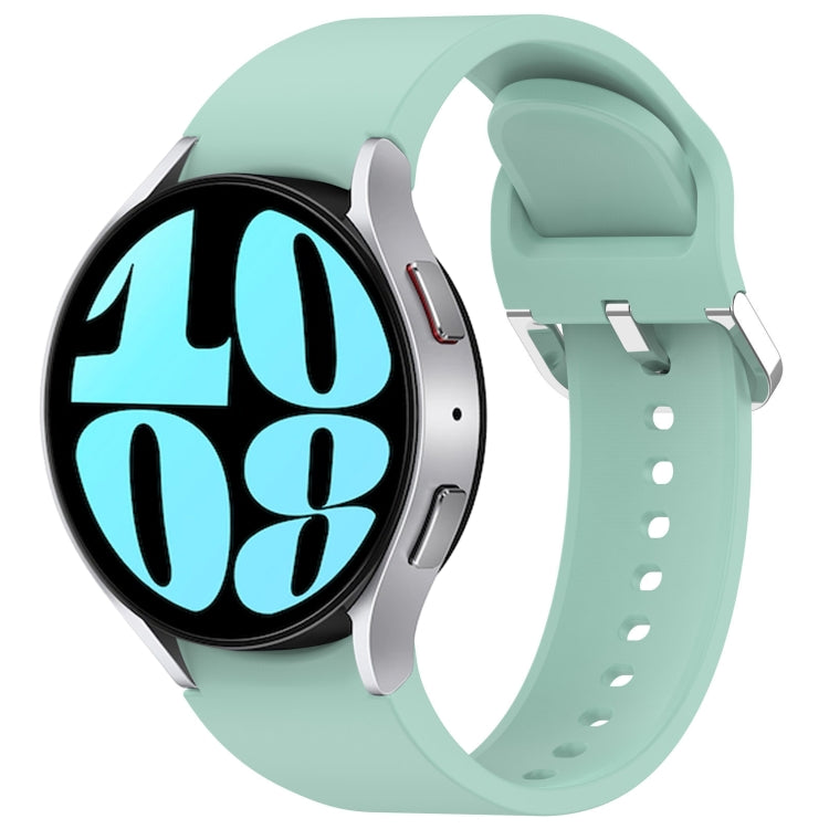 For Samsung Galaxy Watch 6 44mm Solid Color Silver Buckle Quick Release Silicone Watch Band(Teal) - free shipping - PMC TechLife - Order now!