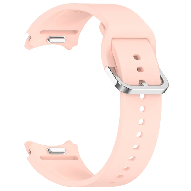 For Samsung Galaxy Watch 5  40mm Solid Color Silver Buckle Quick Release Silicone Watch Band(Pink) - free shipping - PMC TechLife - Order now!