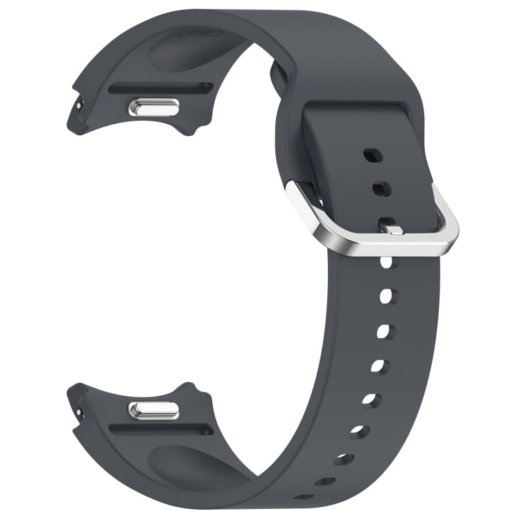 For Samsung Galaxy Watch 5  40mm Solid Color Silver Buckle Quick Release Silicone Watch Band(Grey) - free shipping - PMC TechLife - Order now!
