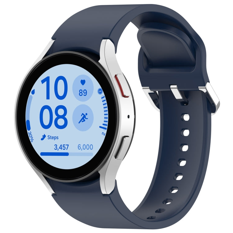 For Samsung Galaxy Watch 7 44mm Solid Color Silver Buckle Quick Release Silicone Watch Band(Midnight Blue) - free shipping - PMC TechLife - Order now!