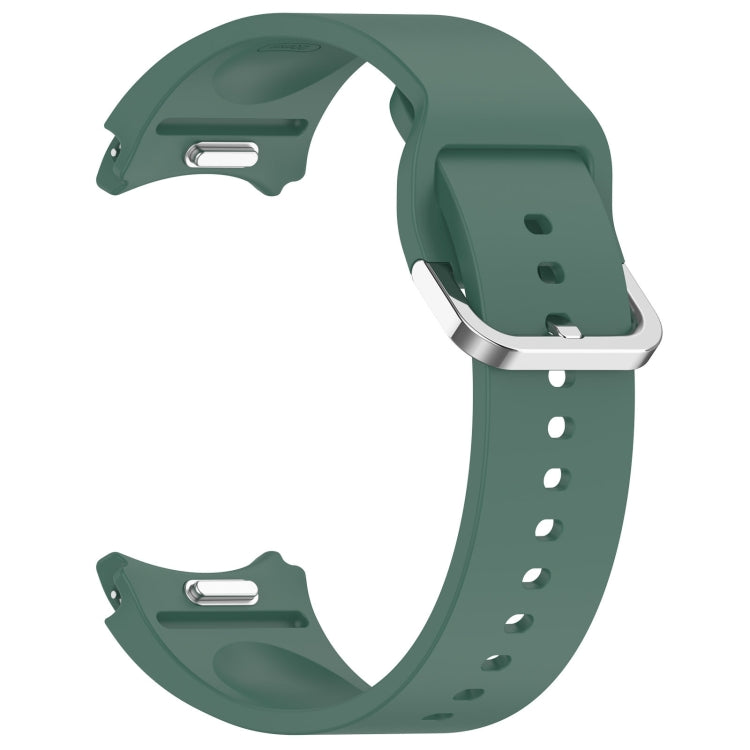 For Samsung Galaxy Watch 7 40mm Solid Color Silver Buckle Quick Release Silicone Watch Band(Green) - free shipping - PMC TechLife - Order now!
