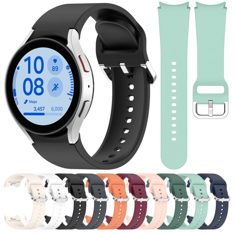 For Samsung Galaxy Watch 7 44mm Solid Color Silver Buckle Quick Release Silicone Watch Band(Starlight) - free shipping - PMC TechLife - Order now!