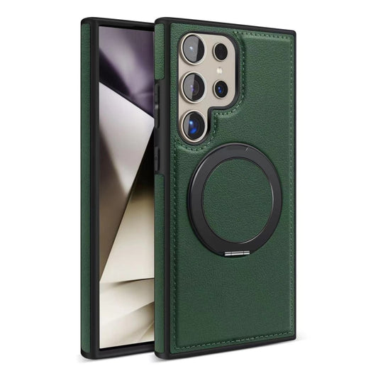 For Samsung Galaxy S24 Ultra 5G Yashi 360 Degree Rotating MagSafe Bracket Phone Case(Dark Green) - Galaxy S24 Ultra 5G Cases by PMC Jewellery | Online Shopping South Africa | PMC Jewellery | Buy Now Pay Later Mobicred