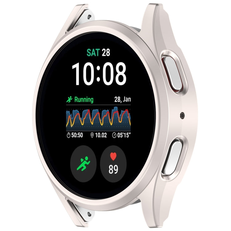 For Sansung Galaxy Watch 7 44mm Half Pack Hollow PC Watch Protective Case(Starlight) - Watch Cases by PMC TechLife | Online Shopping South Africa | PMC TechLife | Buy Now Pay Later Mobicred