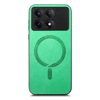 For Xiaomi Redmi K70 / K70 Pro 5G Solid Color Retro Magsafe PU Back Cover Phone Case(Green) - K70 Pro Cases by PMC Jewellery | Online Shopping South Africa | PMC Jewellery | Buy Now Pay Later Mobicred