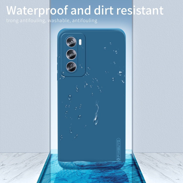 For OPPO Reno12 Pro Global PINWUYO Sense Series Liquid Silicone TPU Phone Case(Blue) - Reno12 Pro Cases by PINWUYO | Online Shopping South Africa | PMC Jewellery | Buy Now Pay Later Mobicred