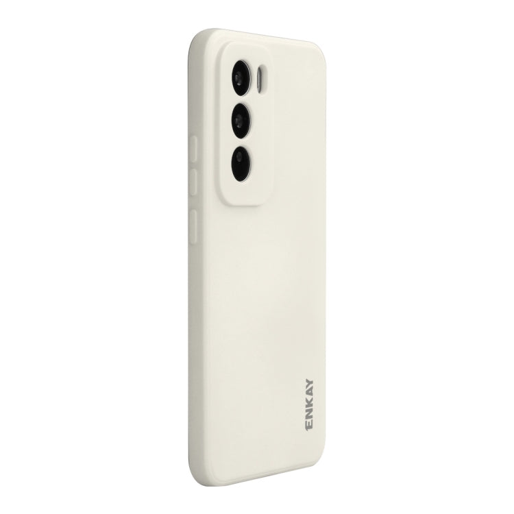 For OPPO Reno12 ENKAY Liquid Silicone Soft Shockproof Phone Case(Black) - OPPO Cases by ENKAY | Online Shopping South Africa | PMC Jewellery | Buy Now Pay Later Mobicred