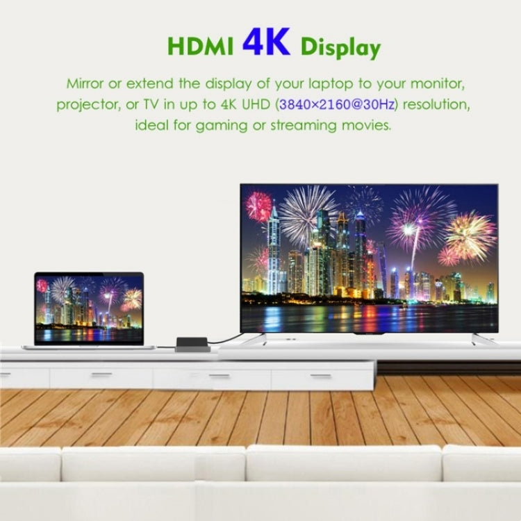 WAVLINK UHP3D01G Gigabit Ethernet USB 3.0 Multi-Function HUB 4K HD Docking Station(EU Plug) - free shipping - PMC Jewellery - Order now!