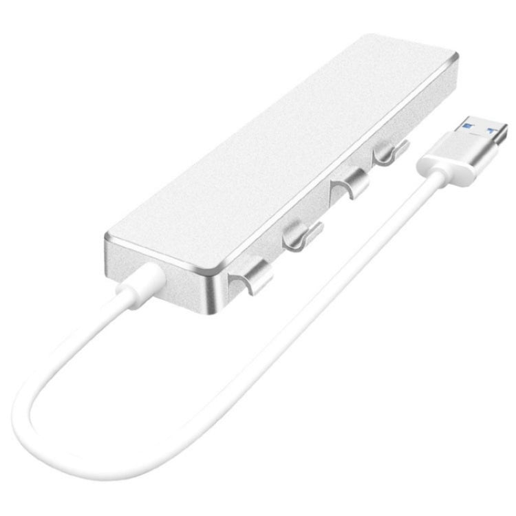 ADS-301A USB 3.0 to Type-C + USB 3.0 / 2.0 4-Ports Hub Laptop Expander(Silver) - USB 3.0 HUB by PMC TechLife | Online Shopping South Africa | PMC TechLife | Buy Now Pay Later Mobicred