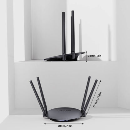 WAVLINK WN530G3 4x 5dBi Foldable Antenna AC1200 Dual Band Wireless Repeater Router, Plug:UK Plug - Wireless Routers by WAVLINK | Online Shopping South Africa | PMC Jewellery | Buy Now Pay Later Mobicred