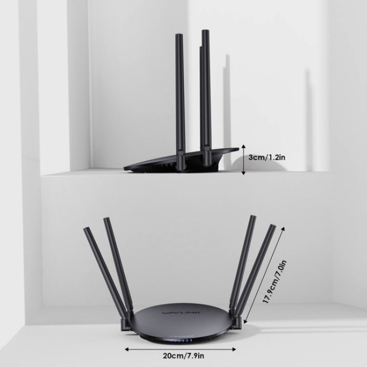 WAVLINK WN530G3 4x 5dBi Foldable Antenna AC1200 Dual Band Wireless Repeater Router, Plug:US Plug - Wireless Routers by WAVLINK | Online Shopping South Africa | PMC Jewellery | Buy Now Pay Later Mobicred