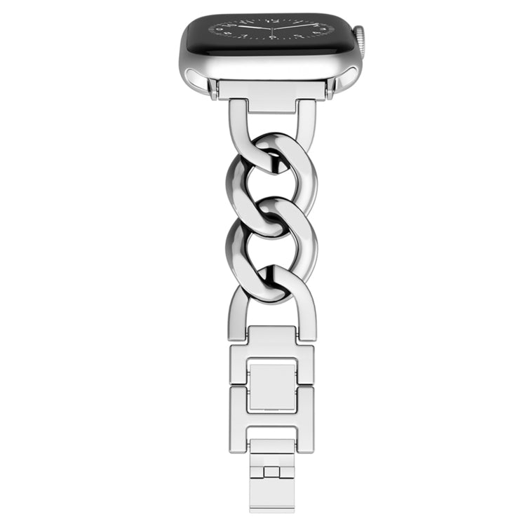 For Apple Watch SE 2023 44mm Quick-Release Metal Chain Watch Band(Silver) - free shipping - PMC TechLife - Order now!