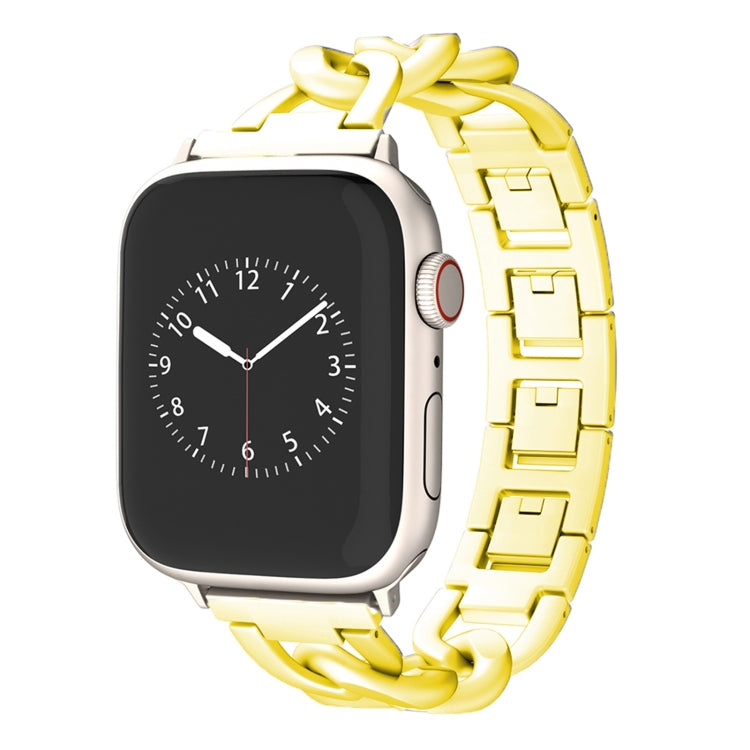 For Apple Watch SE 2022 44mm Quick-Release Metal Chain Watch Band(Gold) - free shipping - PMC TechLife - Order now!