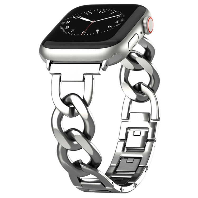 For Apple Watch Series 4 44mm Quick-Release Metal Chain Watch Band(Silver) - free shipping - PMC TechLife - Order now!