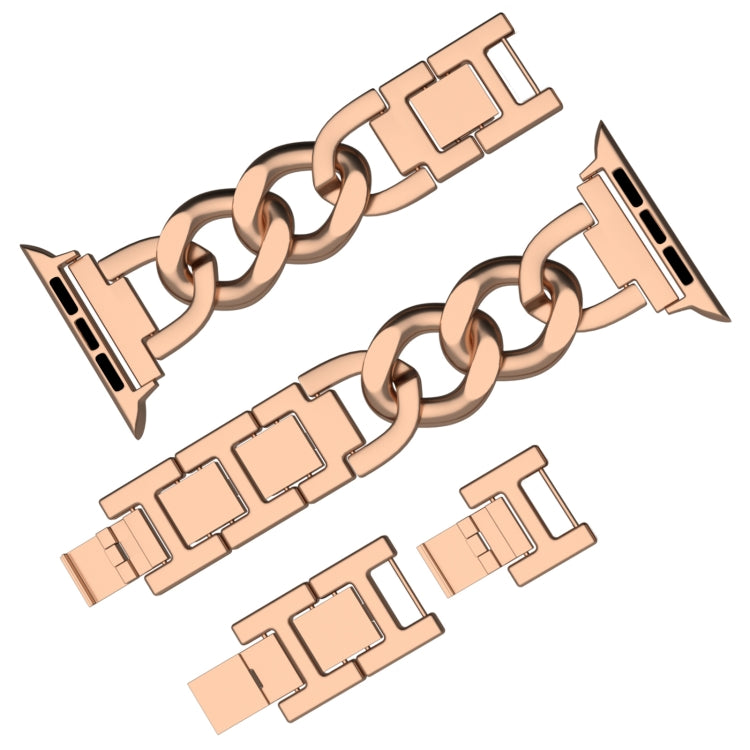 For Apple Watch Series 3 42mm Quick-Release Metal Chain Watch Band(Rose Gold) - free shipping - PMC TechLife - Order now!