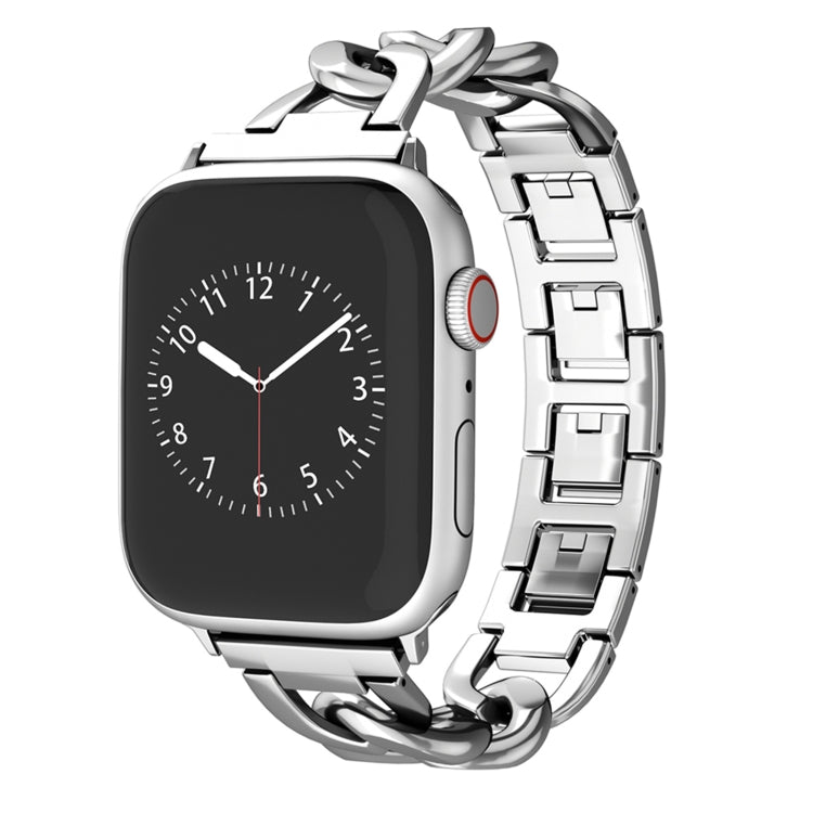 For Apple Watch SE 2022 40mm Quick-Release Metal Chain Watch Band(Silver) - free shipping - PMC TechLife - Order now!