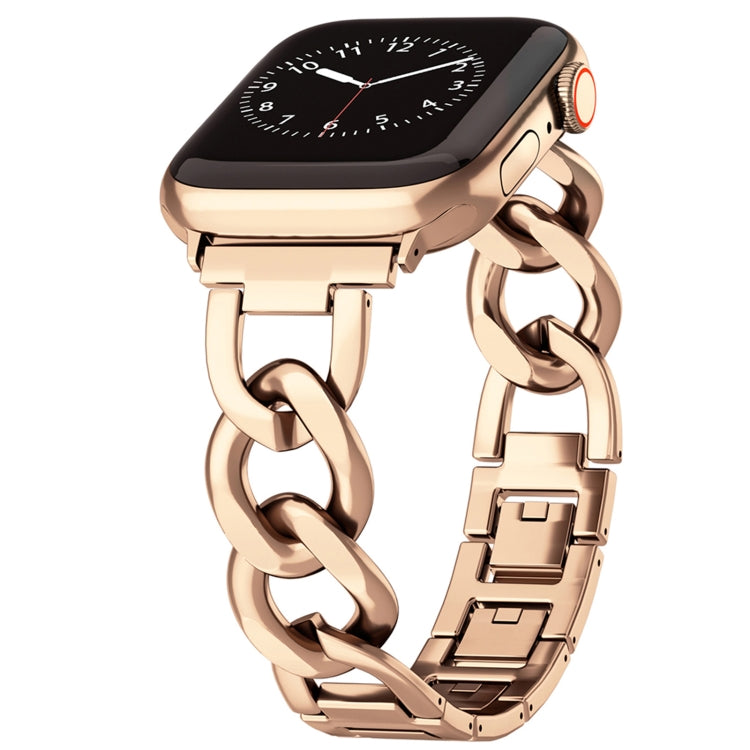 For Apple Watch Series 6 40mm Quick-Release Metal Chain Watch Band(Rose Gold) - free shipping - PMC TechLife - Order now!