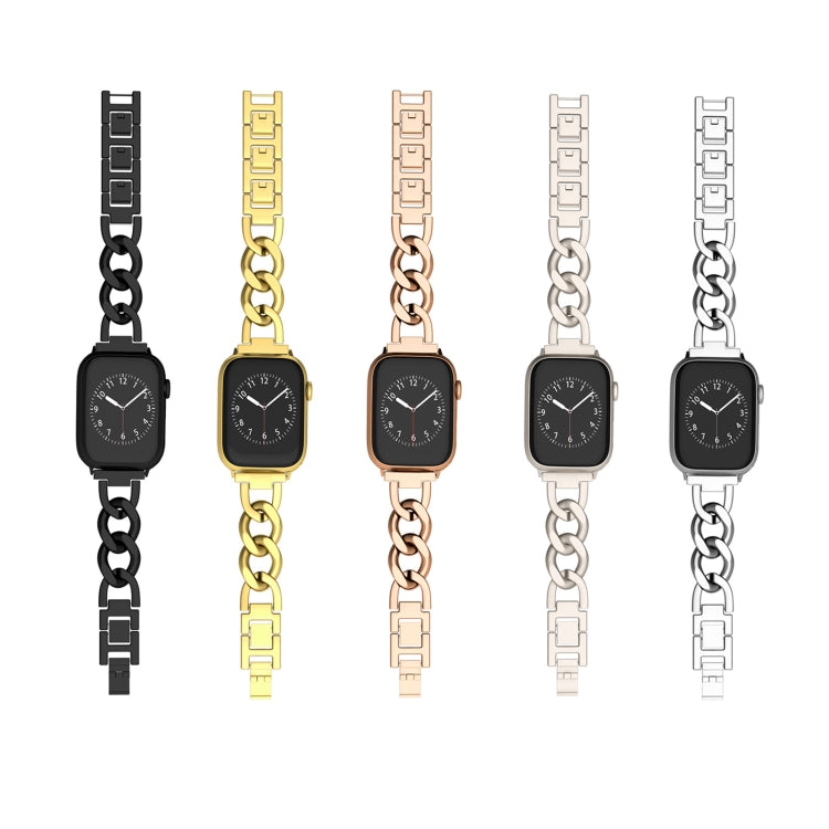 For Apple Watch SE 2022 40mm Quick-Release Metal Chain Watch Band(Silver) - free shipping - PMC TechLife - Order now!