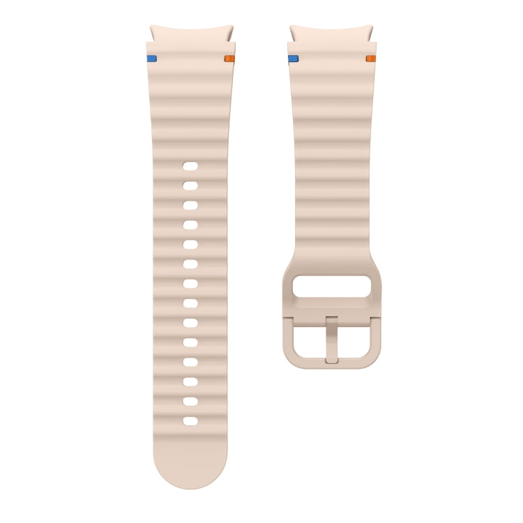 For Samsung Galaxy Watch 7 40 / 44mm Wave Pattern Stitched Silicone Watch Band(Pink) - free shipping - PMC TechLife - Order now!