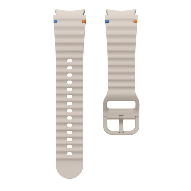 For Samsung Galaxy Watch 5 Pro Wave Pattern Stitched Silicone Watch Band(Starlight) - free shipping - PMC TechLife - Order now!