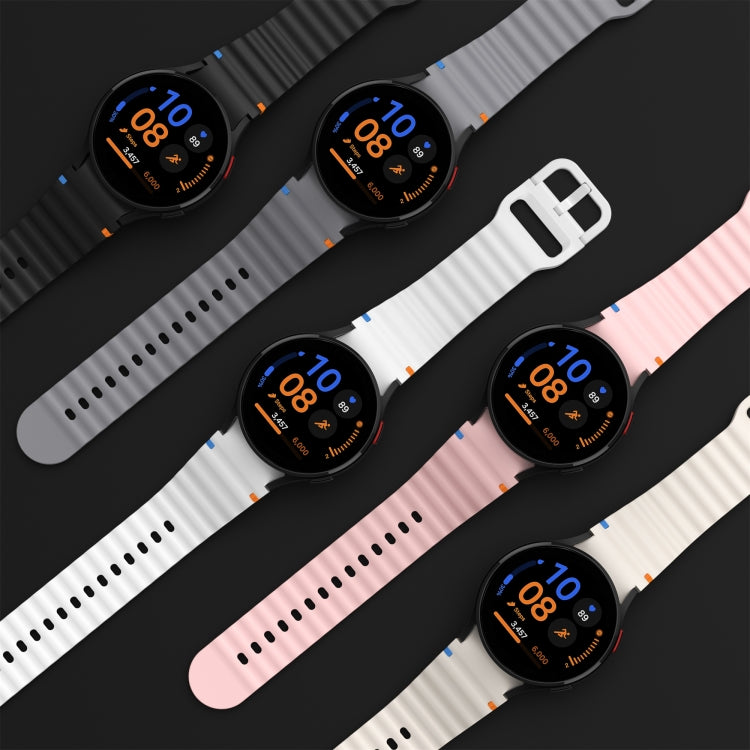 For Samsung Galaxy Watch3 41mm Wave Pattern Stitched Silicone Watch Band(Yellow) - free shipping - PMC TechLife - Order now!